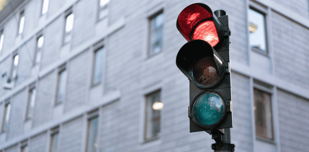 Running a red traffic light