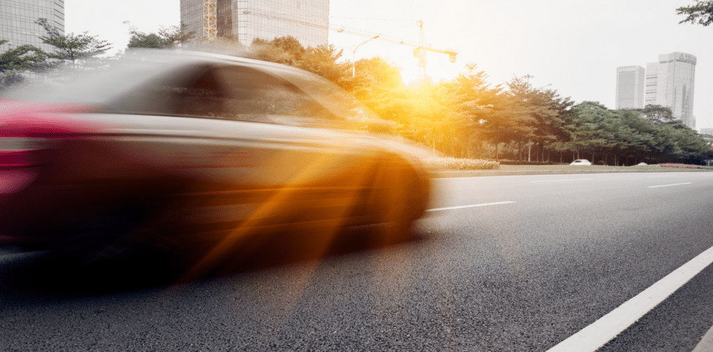 Car speeding