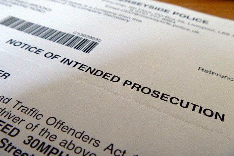 Notice of intended prosecution