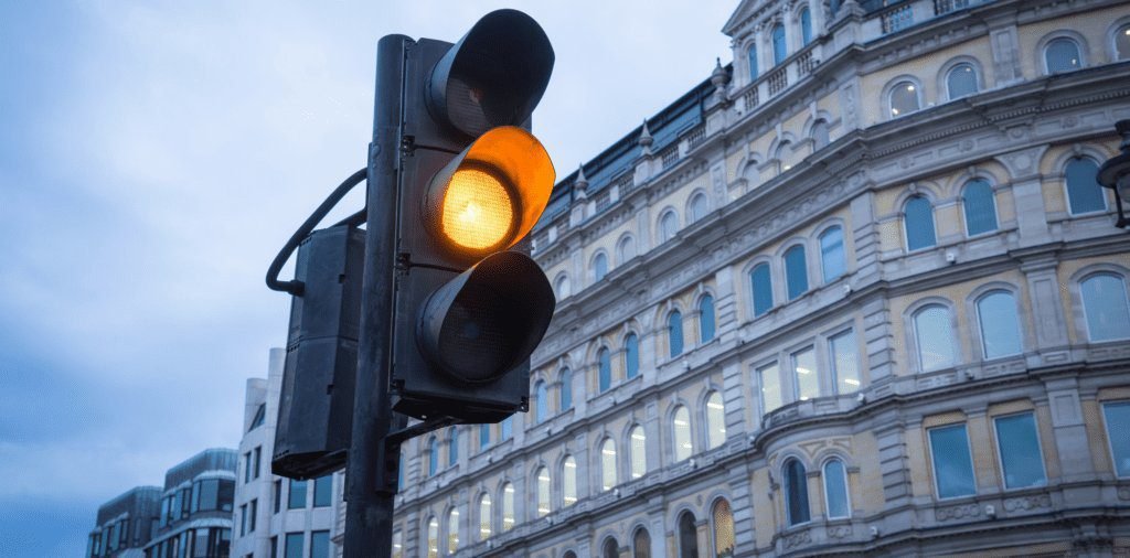 Flashing Amber Traffic Lights