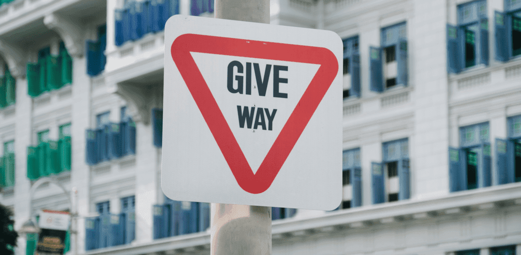 Give way sign