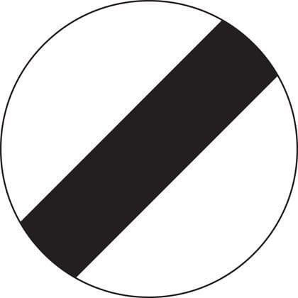 National speed limit sign