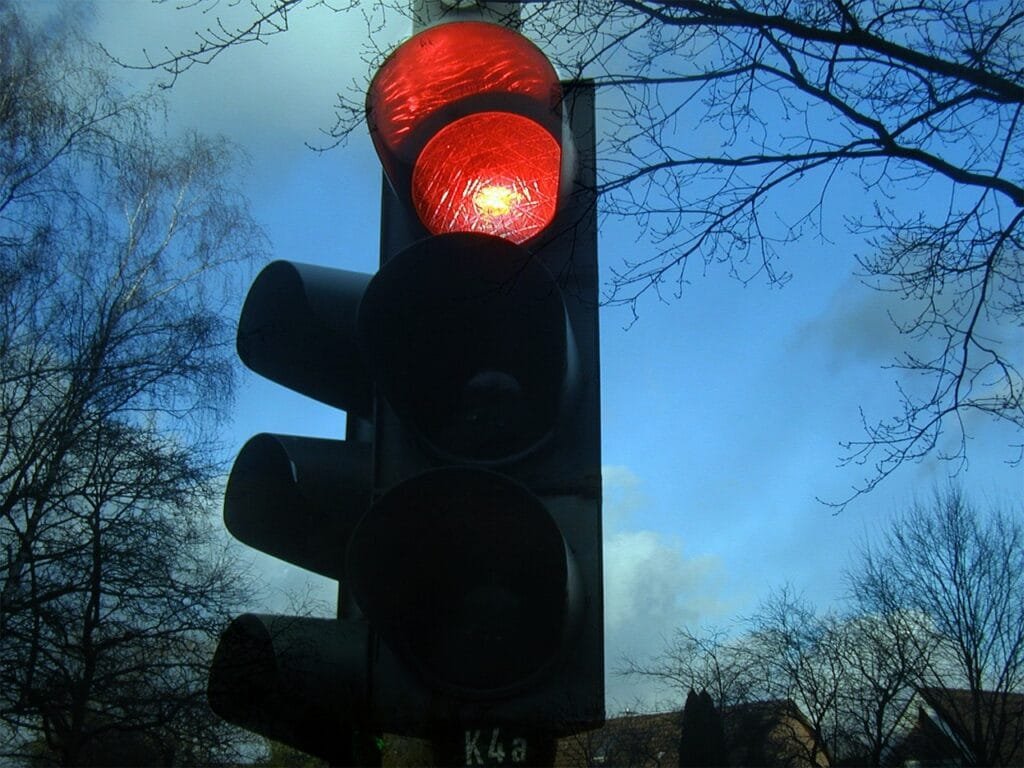 Red traffic light