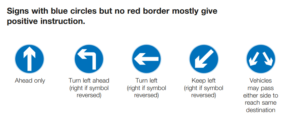 Road sign - positive instruction