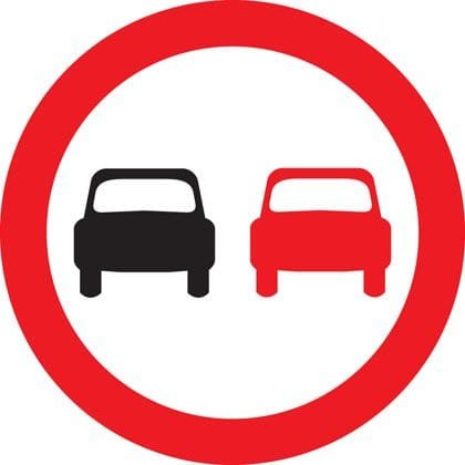 No overtaking sign