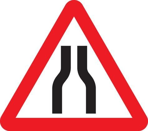 Warning road sign UK